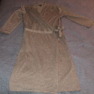 Ann Taylor Wrap Dress - Gray